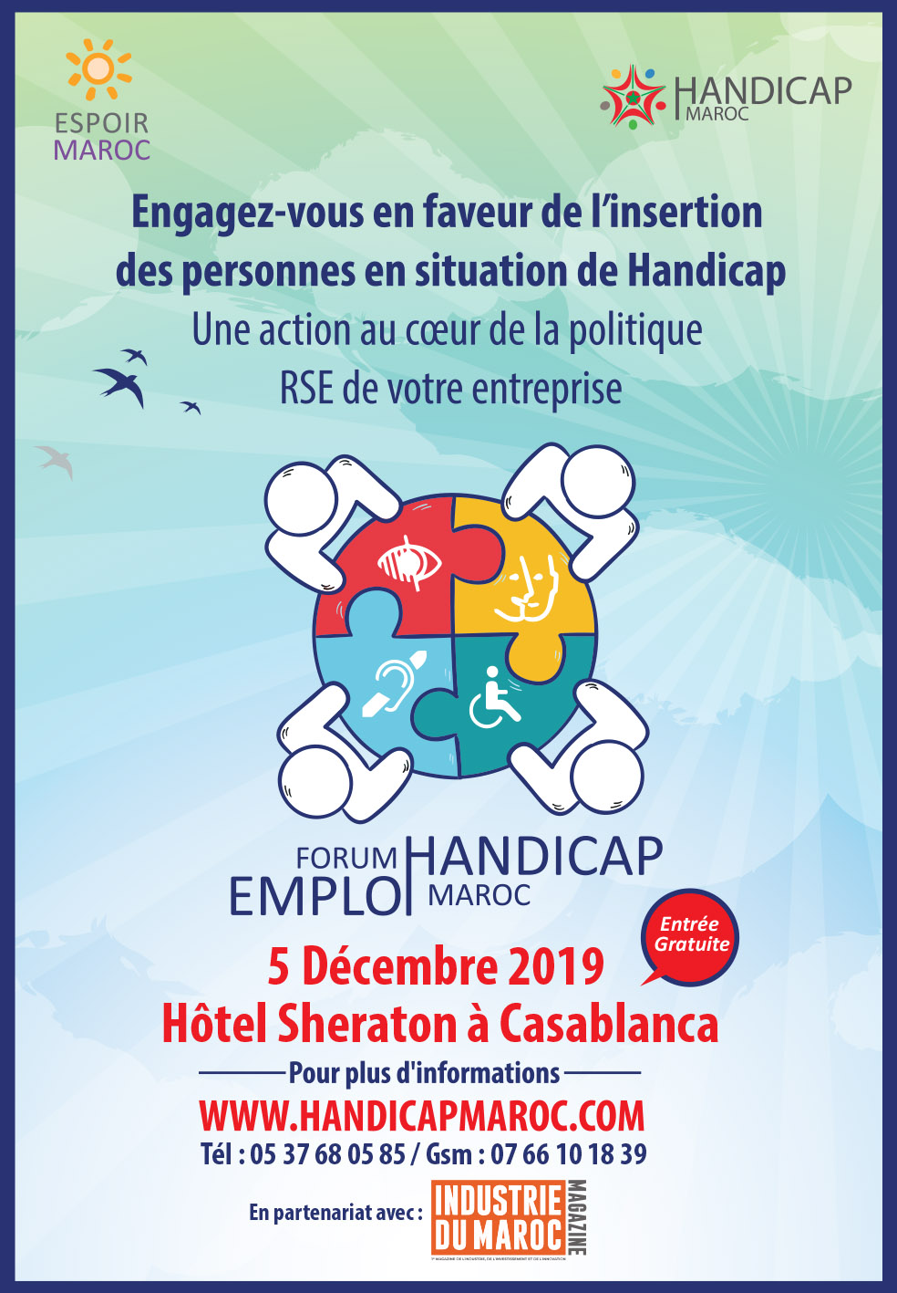 Forum national d’emploi et d’entreprenariat pour les personnes en situation de handicap au Maroc 