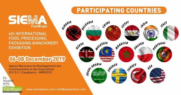 La 4e édition de SIEMA & Food expo se tiendra du 6 au 8 décembre 2019 à Casablanca