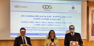 Signature d'une convention entre MTNRA, CDG et CDG Invest