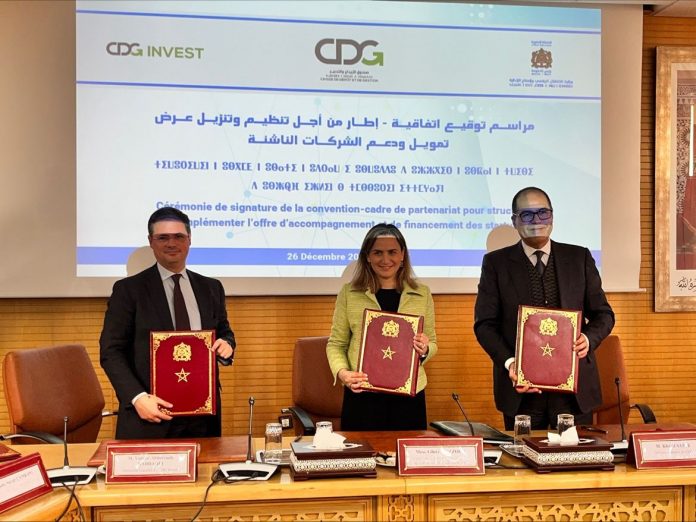 Signature d'une convention entre MTNRA, CDG et CDG Invest