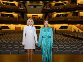 SAR la Princesse Lalla Hasnaa et Brigitte Macron inaugurent le Théâtre Royal de Rabat