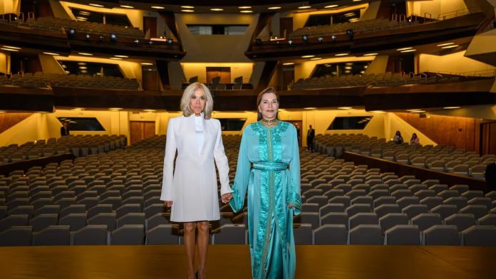 SAR la Princesse Lalla Hasnaa et Brigitte Macron inaugurent le Théâtre Royal de Rabat