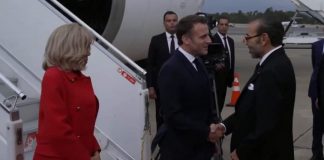 Arrivée du président Emmanuel Macron au Maroc