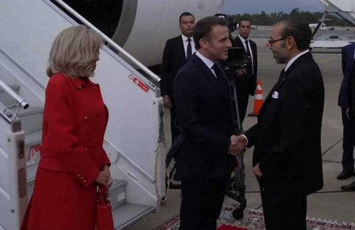 Arrivée du président Emmanuel Macron au Maroc