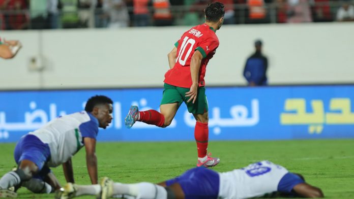 Maroc-Lesotho : Les Lions de l'Atlas dominent 5-0 à la Mi-Temps