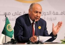 Le-Secrétaire-général-de-la-Ligue-des-États-arabes-Ahmed-Aboul-Gheit