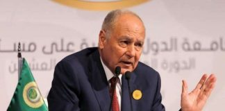 Le-Secrétaire-général-de-la-Ligue-des-États-arabes-Ahmed-Aboul-Gheit