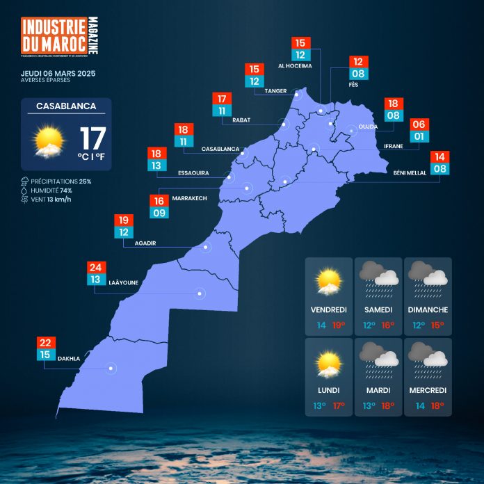Météo du 6 mars Précipitations orageuses, neige et températures contrastées